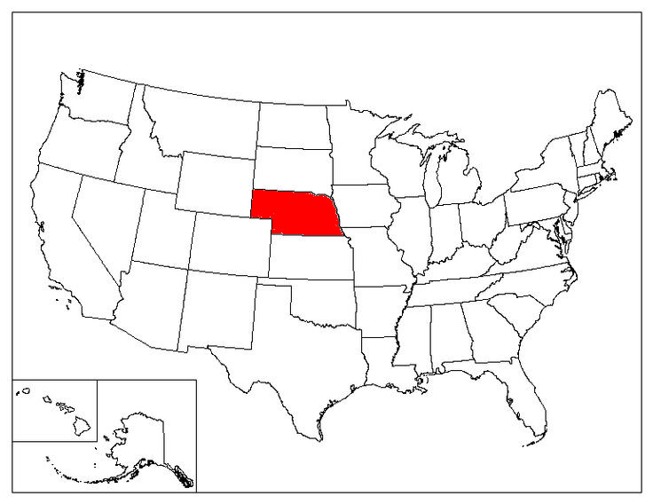 Nebraska Location In The US