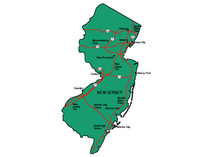 New Jersey State Map