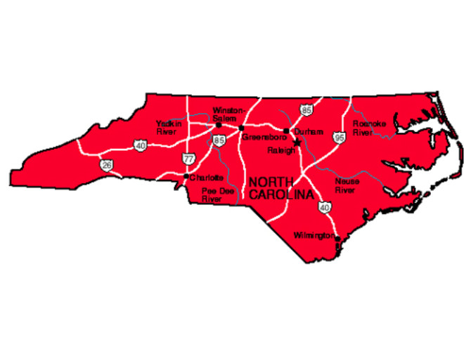 North Carolina State Map