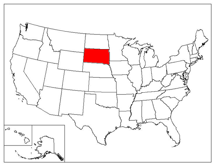 South Dakota Location In The US