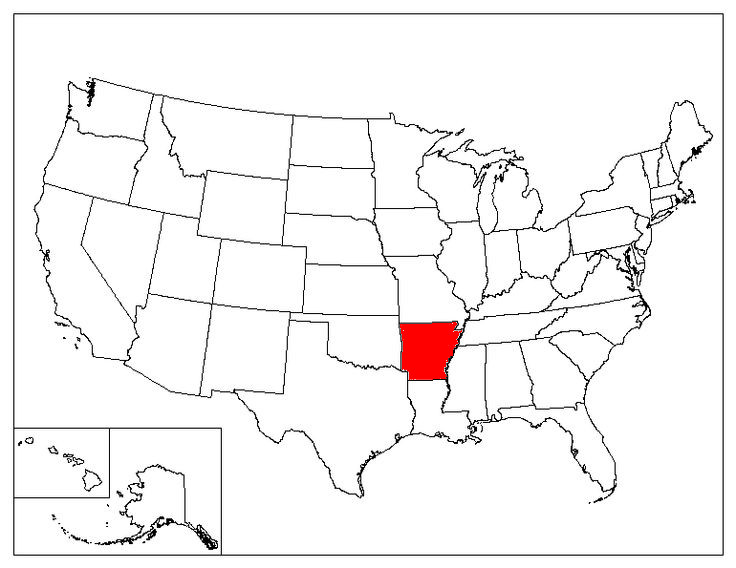 Arkansas Location In The US