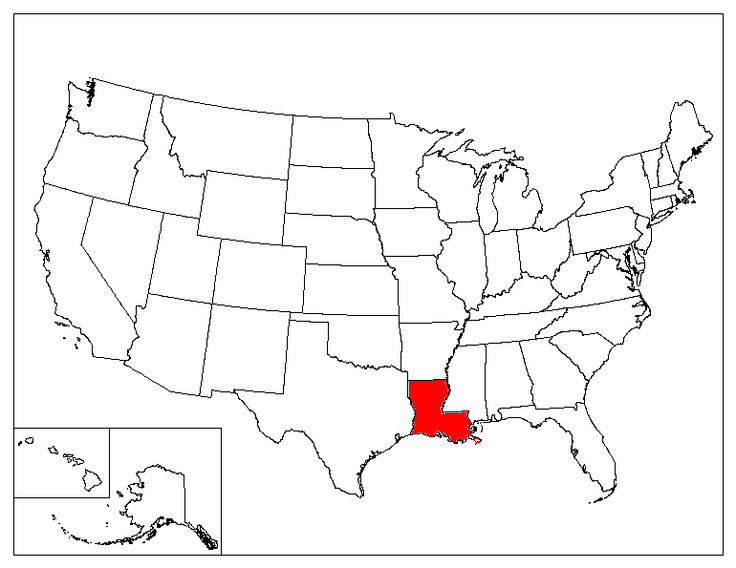 Louisiana Location In The US