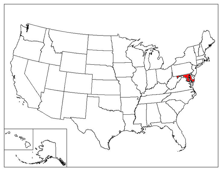 Maryland Location In The US