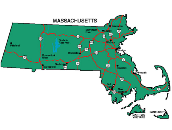 Massachusetts State Map