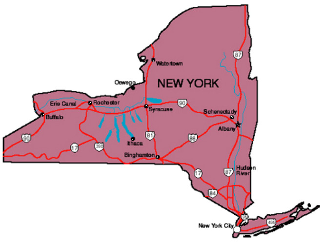 albany new york state map New York Facts Symbols Famous People Tourist Attractions albany new york state map