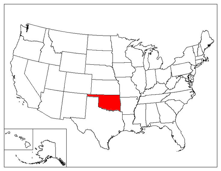 Oklahoma Location In The US