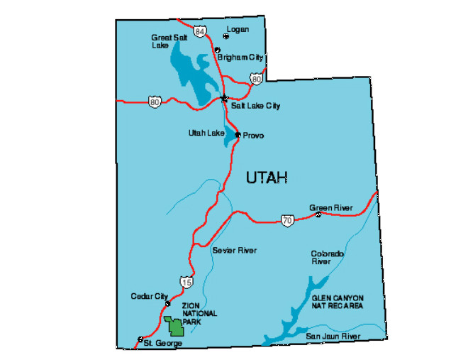 utah state on the map Utah Facts Symbols Famous People Tourist Attractions utah state on the map