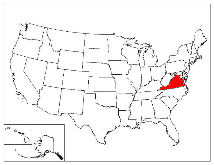 Virginia Location In The US