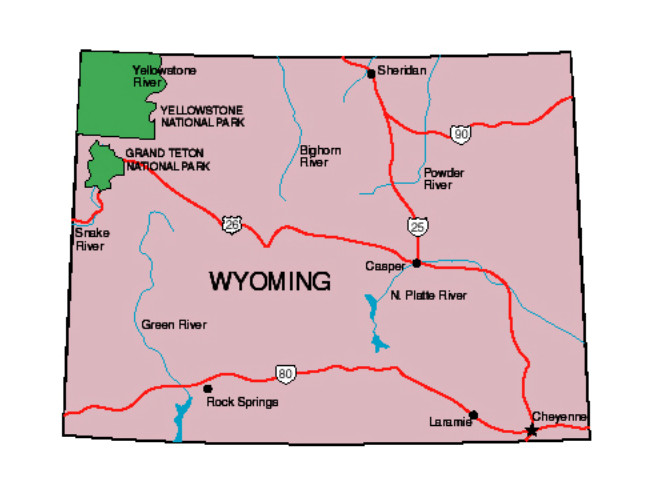 Capital Of Wyoming Map Wyoming - Fun Facts, Food, Famous People, Attractions