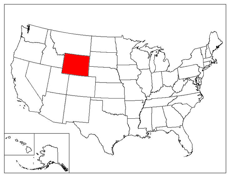 Wyoming Location In The US